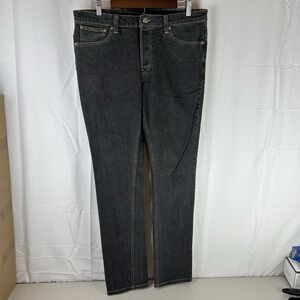 Mishka NYC‎ MNWKA Jeans Men's 36x34 Blue Denim Button Fly Embroidered Eyeball